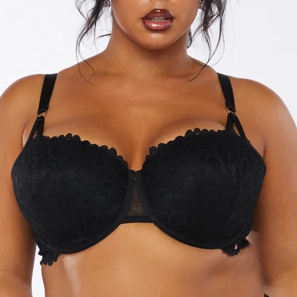Savage Fenty Not Sorry Lightly Lined Lace Balconette Bra - Picture 4 of 10